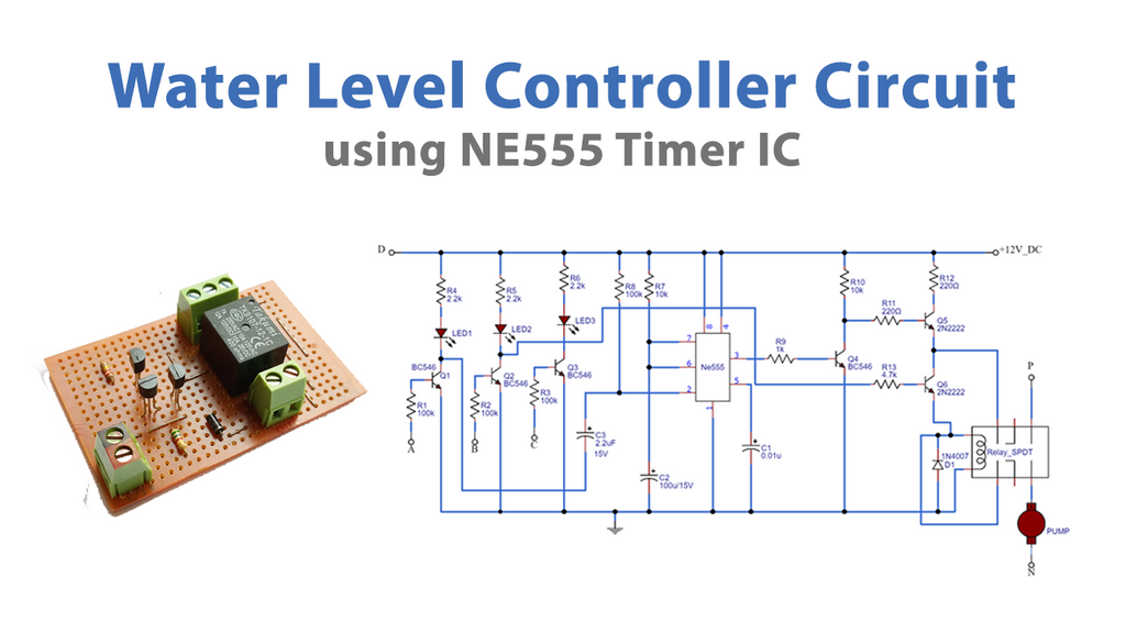 Water level Controller Circuit PCB HERO Circuit Diagram