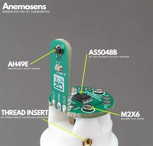 Anemosens sensor PCB