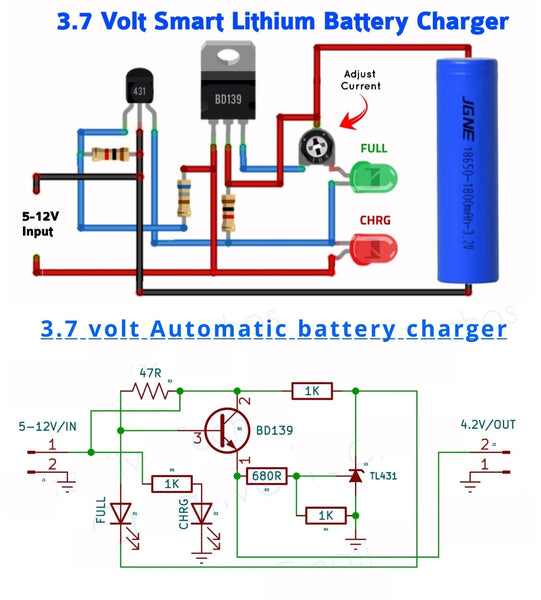 3.7 Volt Smart Lithium Battery Charger
