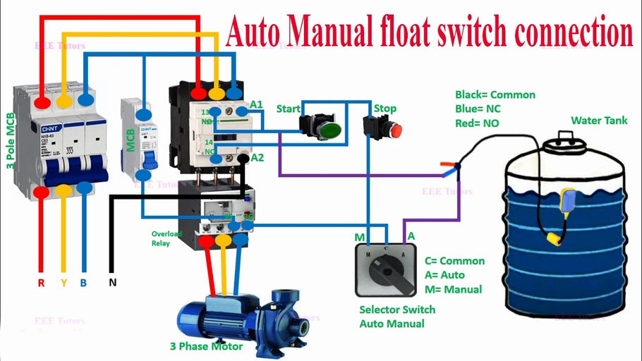 Auto Manual float switch connection