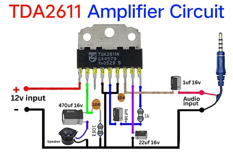 A Very Simple Amplifier Circuit Design -- 5 Watts With Heat Sink