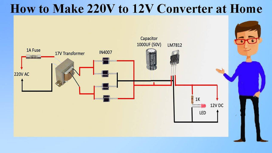 How to Make 220V to 12V Converter at Home?