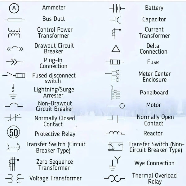 Key Electrical Symbols for Power Systems and Circuit Diagrams