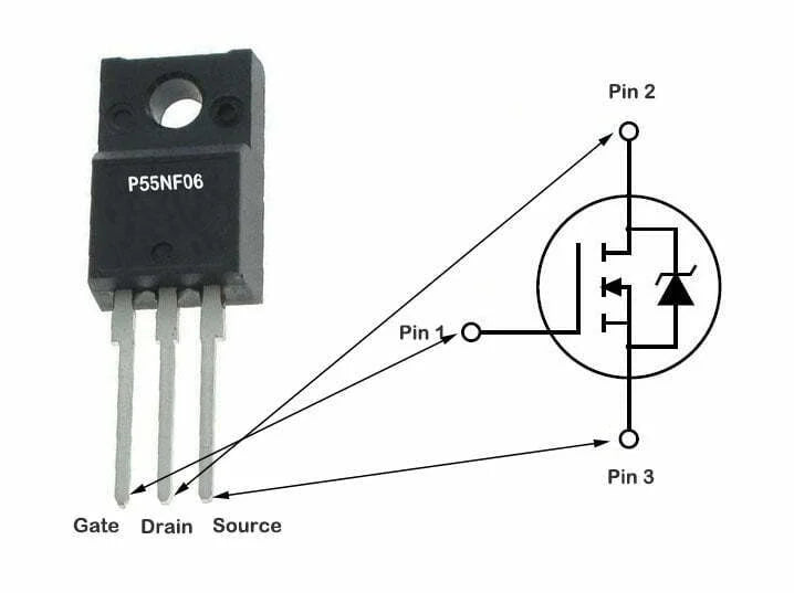 P55NF06 MOSFET: Pinout, Specification, Operating, Pros and Cons