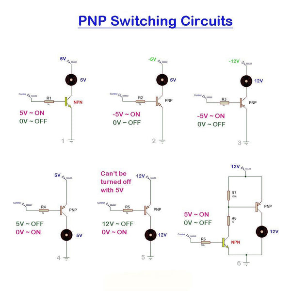 PNP Switching Circuits