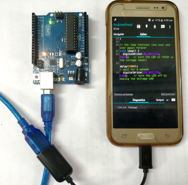 How to Program Arduino with an Android device ？