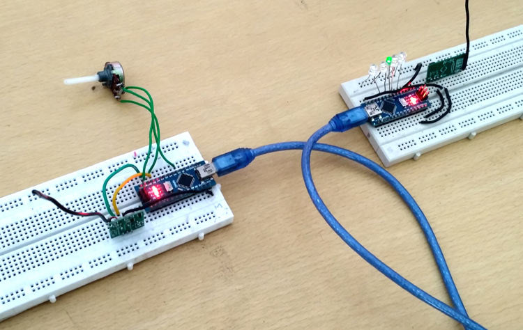 RF Communication between Arduino using RF Modules