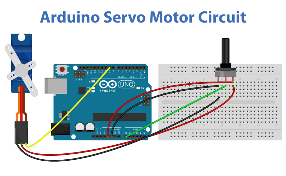 Arduino Servo Motor Control by Potentiometer