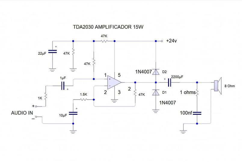 TDA2030 AMPLIFICADOR 15W