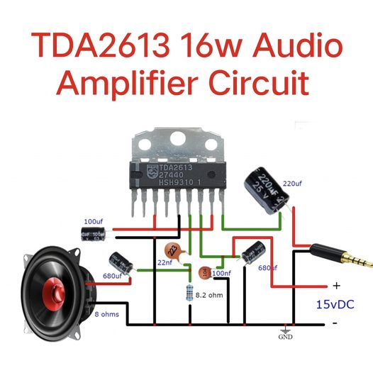 TDA2613 16w Audio Amplifier Circuit