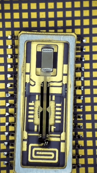 The inside of the chip
