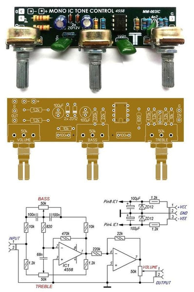 Tone control mono ic 4558