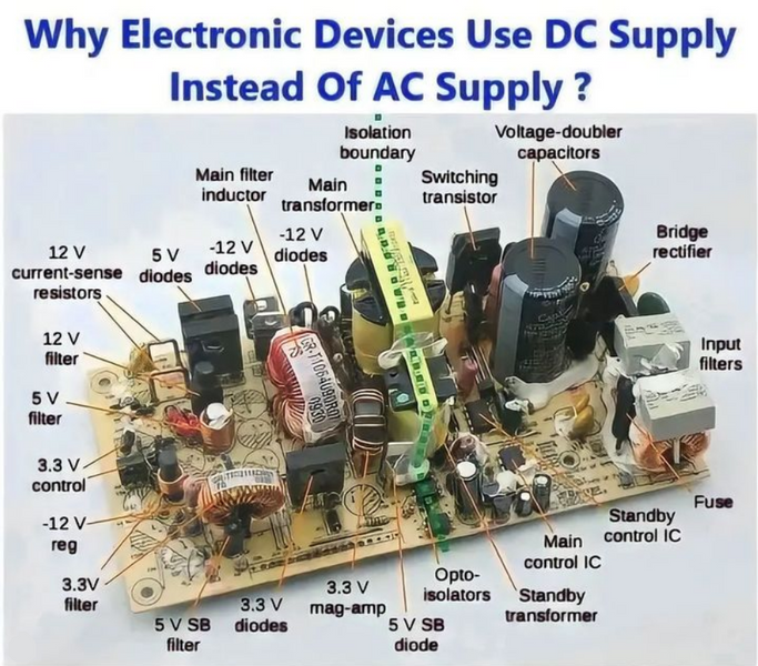 Why Electronic Devices Use DC Supply Instead Of AC Supply?