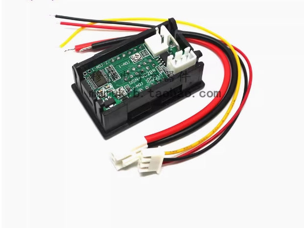 (Red and blue 10A) DC0-100V 10A LED DC dual display digital voltage an ...