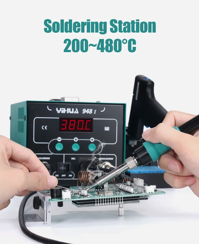 YIHUA 948-I Suction Gun Welding Station 2In1 Digital Display Tin Gun SMD Soldering Iron Desoldering Station Welding Rework Tools