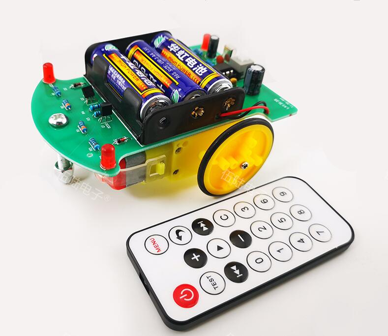 D2-4 infrared remote control car kit, C51 single chip toy / Intelligent electronic production welding assembly DIY parts
