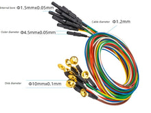 EEG electrode gold cup electrode / EEG electrode gold cup electrode / EEG gold plated disc