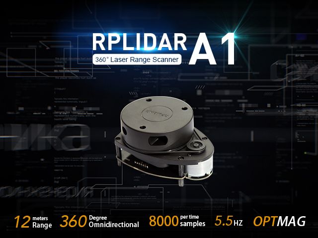 RPLiDAR A1M8 360 Degree Laser Scanner Kit - 12M Range