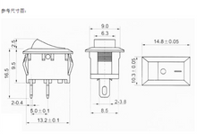 KCD11 rocker switch 10*15 mini fan switch iron foot