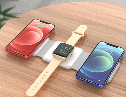 Three-in-one wireless charger / double-item magnetic multi-function folding fast charge