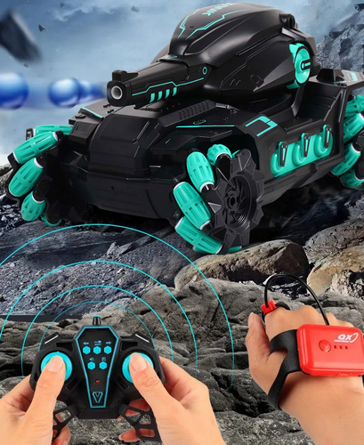 Children remote control car/water bomb gesture sensing battle tank/four-wheel drive armored boy toy car