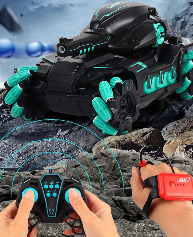 Children remote control car water bomb gesture sensing battle tank four wheel drive armored boy toy car