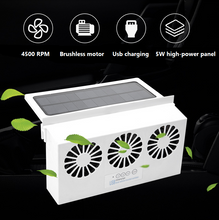 Multifunctional solar smoke exhaust fan radiator cooling ventilator vehicle interior vehicle high power