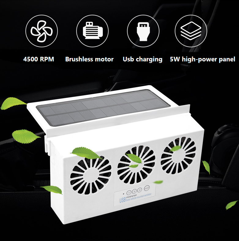 Multifunctional solar smoke exhaust fan radiator cooling