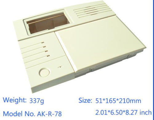 Plastic electronics enclosure for door access alarm system