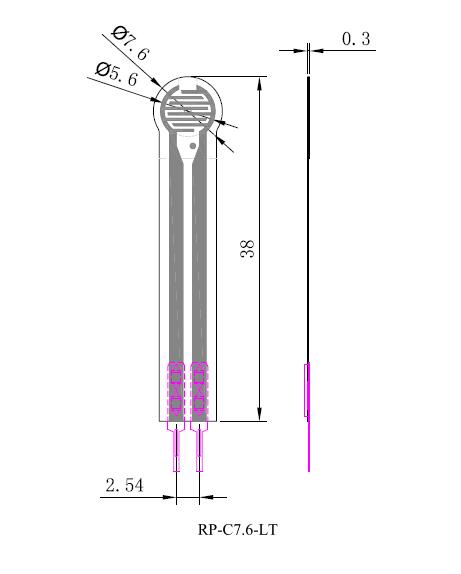 RP-C7.6-LT  Force Sensitive Resistor
