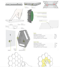 Wall lamp creative touch sensing living room bedroom decoration combination charging honeycomb quantum lamp