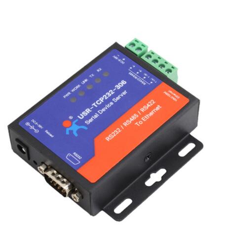 USR-TCP232-306 Low cost RS232 RS485 RS422 serial to network ethernet converter with web page function