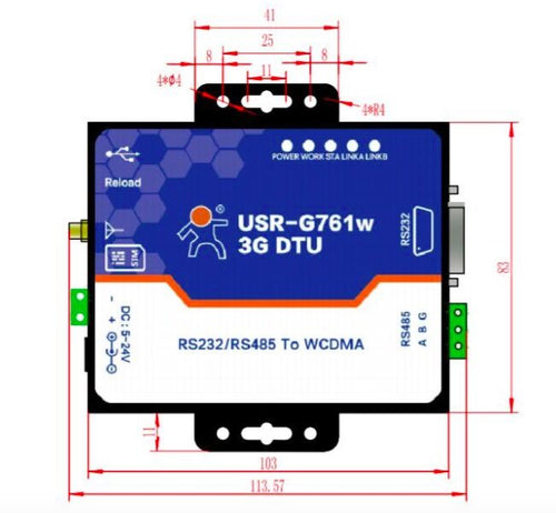 USR- G761w Industrial DTU Serial to 3G WCDMA Modems