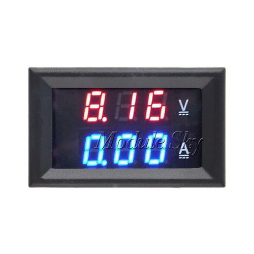 Mini Digital Voltmeter Ammeter DC 100V 10A Panel Amp Volt Current Meter Tester 0.28