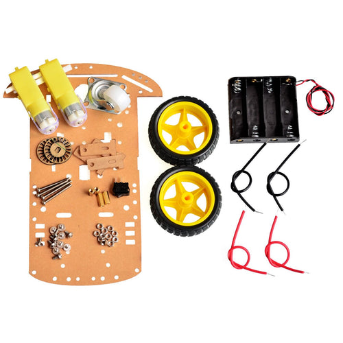 2WD Motor Smart Robot Car Chassis DIY Kit with Battery Box for Arduono without tyre and motor