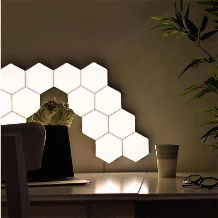 Hexagon quantum light honeycomb lamp sensor wall lamp(single piece)