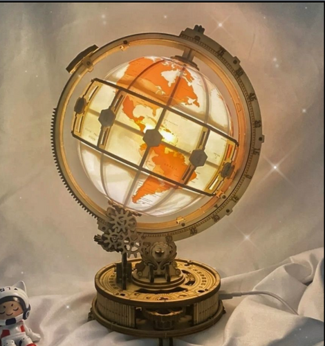 globe night light DIY wooden assembly